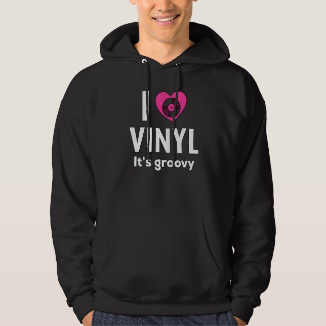 Veste À Capuche Lecteur de disque musical vinyle stéréo A (Devant)