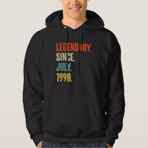 Veste À Capuche Légendaire depuis juillet 1990 32 ans 32e naissanc
