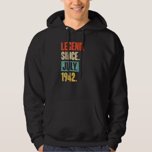 Veste À Capuche Légende depuis juillet 1942 80 ans 80e anniversair