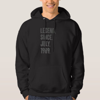 Veste À Capuche Légende depuis juillet 1989 33 ans 33e anniversair