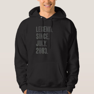 Veste À Capuche Légende depuis juillet 2003 19 ans 19e anniversair