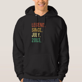 Veste À Capuche Légende depuis juillet 2003 19e anniversaire 19 an