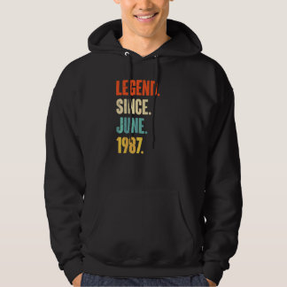 Veste À Capuche Légende depuis juin 1987 35 ans 35e anniversaire