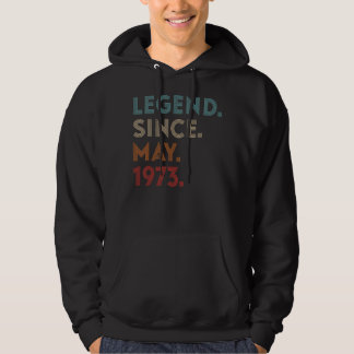 Veste À Capuche Légende des couleurs rétros depuis mai 1973 Annive