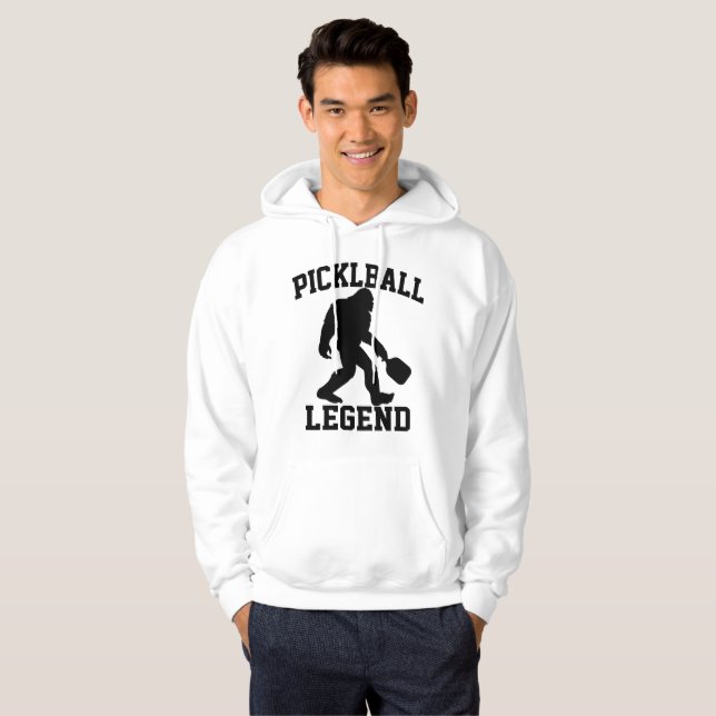 Veste À Capuche Légende drôle de Bigfoot Pickleball  (Devant entier)