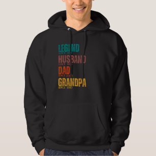 Veste À Capuche Légende Mari Papa grand-père Retro coutume depuis 
