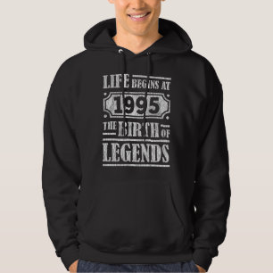 Veste À Capuche Légende née en 1995 Cadeau d'anniversaire rétro vi