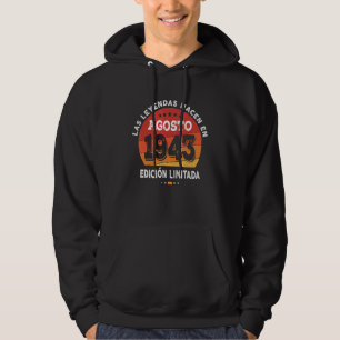 Veste À Capuche Légendes Nées En Août 1943 79e Anniversaire 79 Ans