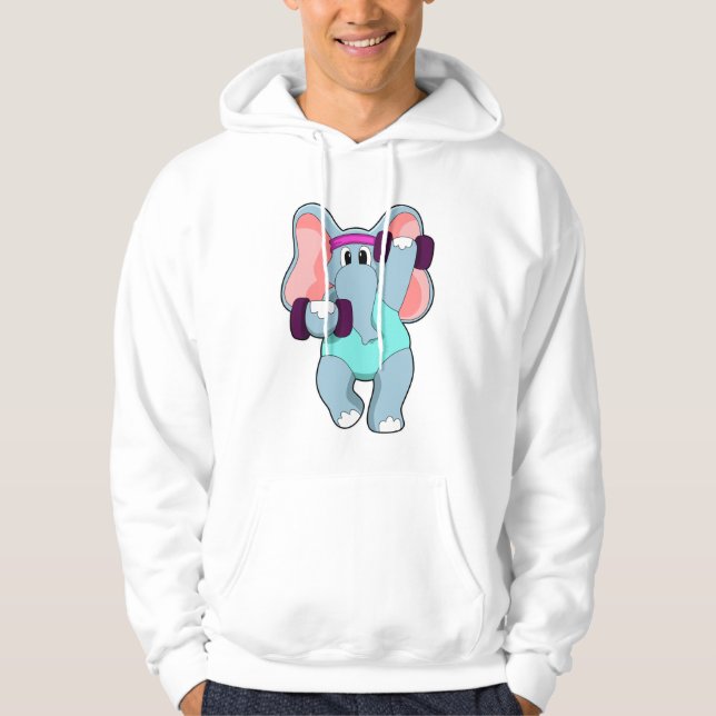 Veste À Capuche L'éléphant à l'état de force avec les cloches (Devant)