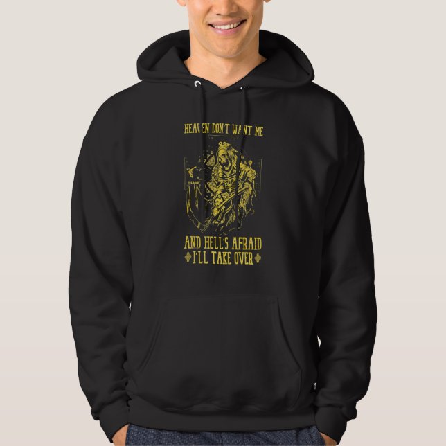Veste À Capuche L'enfer a peur de moi, je prendrai le contrôle de  (Devant)