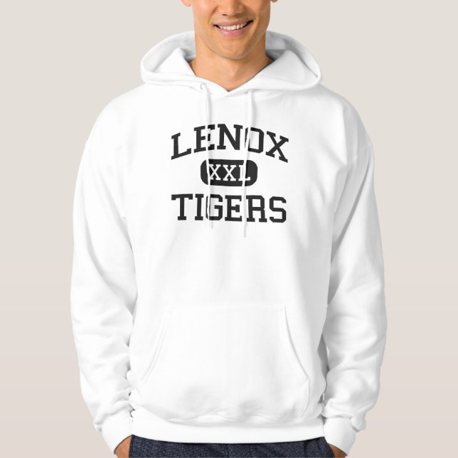 Veste À Capuche Lenox - tigres - lycée de Lenox - Lenox Iowa (Devant)