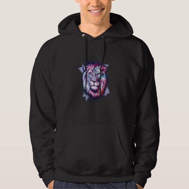 Veste À Capuche Léo Lion Animaux Sauvages Roi (Devant)