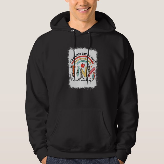 Veste À Capuche Léopard blanchi C'est une bonne journée pour ensei (Devant)