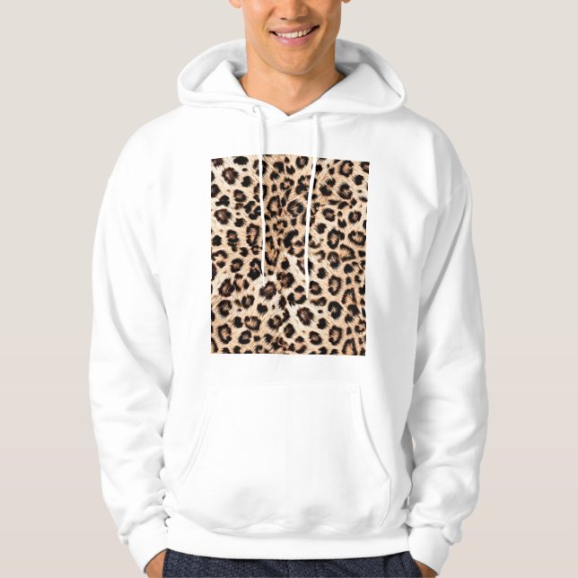 Veste À Capuche Leopard Design Motif : Wild Elegance. (Devant)