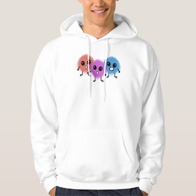 Veste À Capuche L'équipage du bonbon de coton (Devant)