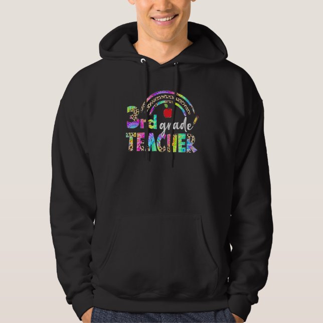 Veste À Capuche L'équipe de professeurs de troisième année Arc-en- (Devant)