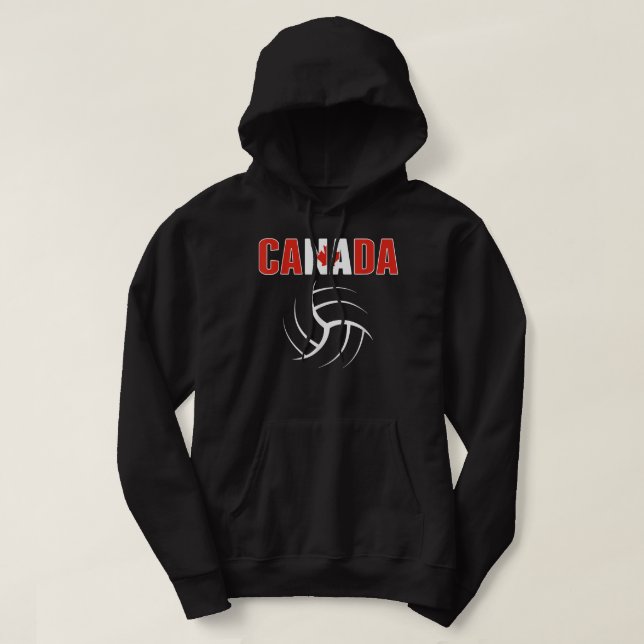 Veste À Capuche Les amateurs de volleyball du Canada Jersey (Design devant)