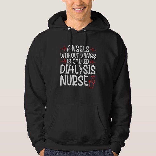 Veste À Capuche les anges sans ailes c'est infirmière de dialyse i (Devant)