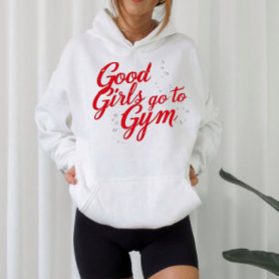Veste À Capuche Les bonnes filles vont à la salle de sport Motivat