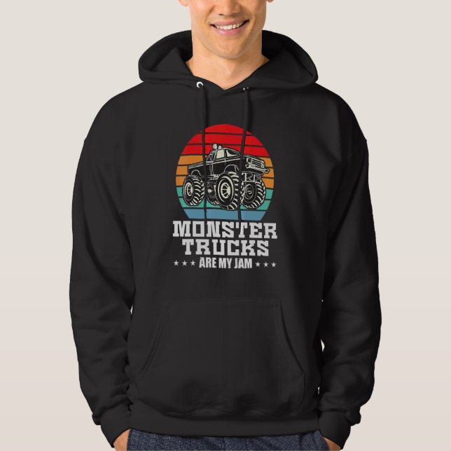 Veste À Capuche Les Camions Monster Sont Mon Jam Retro (Devant)