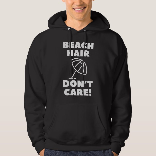 Veste À Capuche Les cheveux de plage s'en fiche ! (Devant)