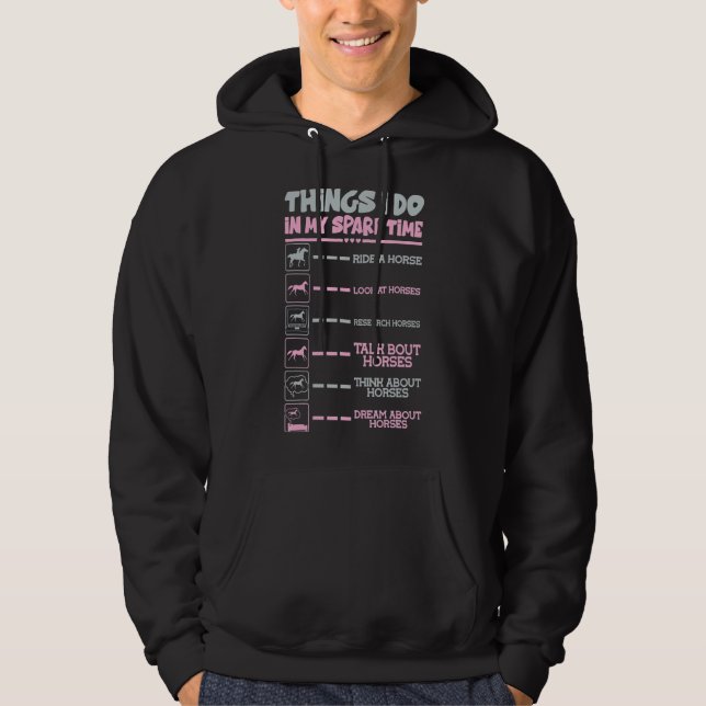 Veste À Capuche Les Choses Que Je Fais Dans Mon Temps De Rechange  (Devant)