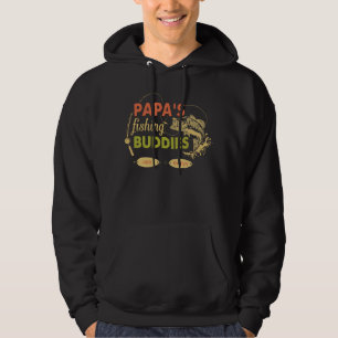 Veste À Capuche Les copains de pêche de Papa Noms personnalisés de