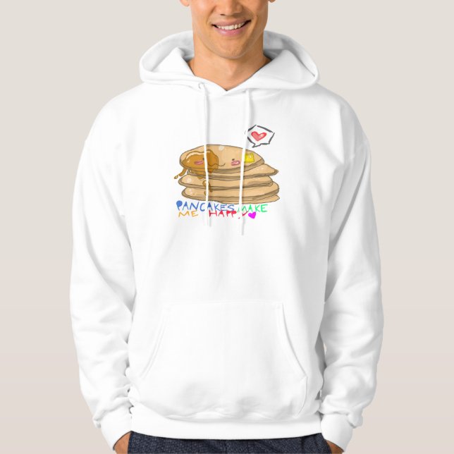 Veste À Capuche les crêpes me rendent heureux (Devant)