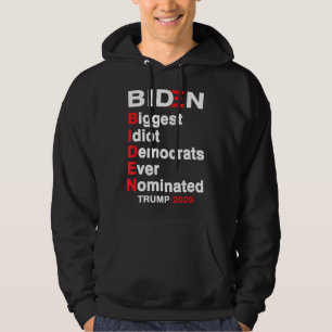 Veste À Capuche Les Démocrates Idiot Les Plus Grands De Biden N'On