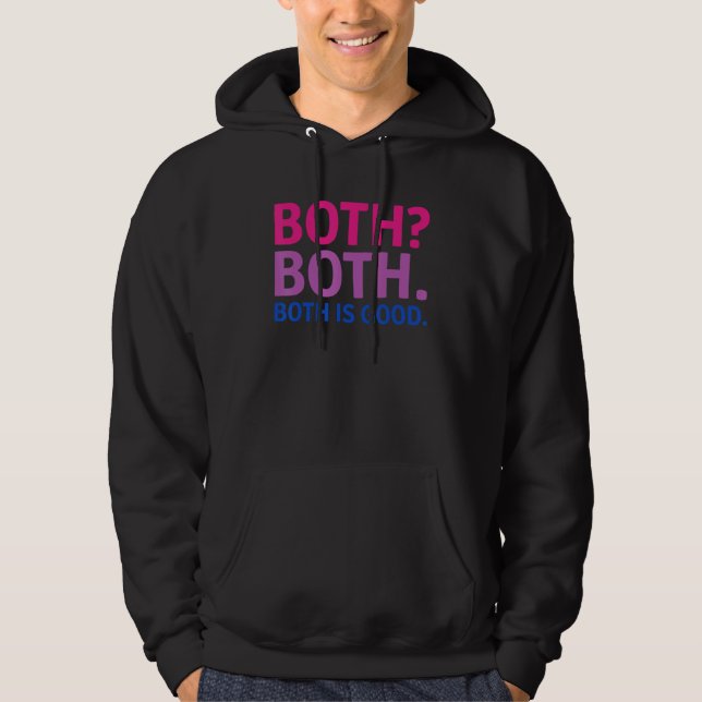Veste À Capuche LES DEUX SONT BIEN   Message de fierté bisexuelle  (Devant)