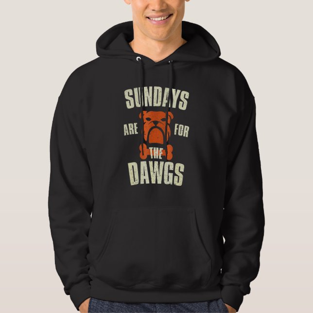 Veste À Capuche Les Dimanche Sont Pour Les Chiens (Devant)
