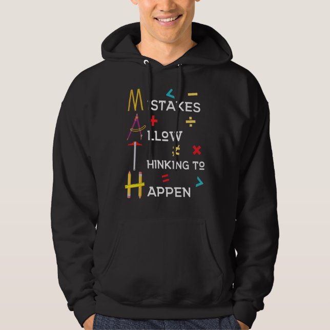 Veste À Capuche Les Erreurs D'Enseignant En Mathématiques Permette (Devant)