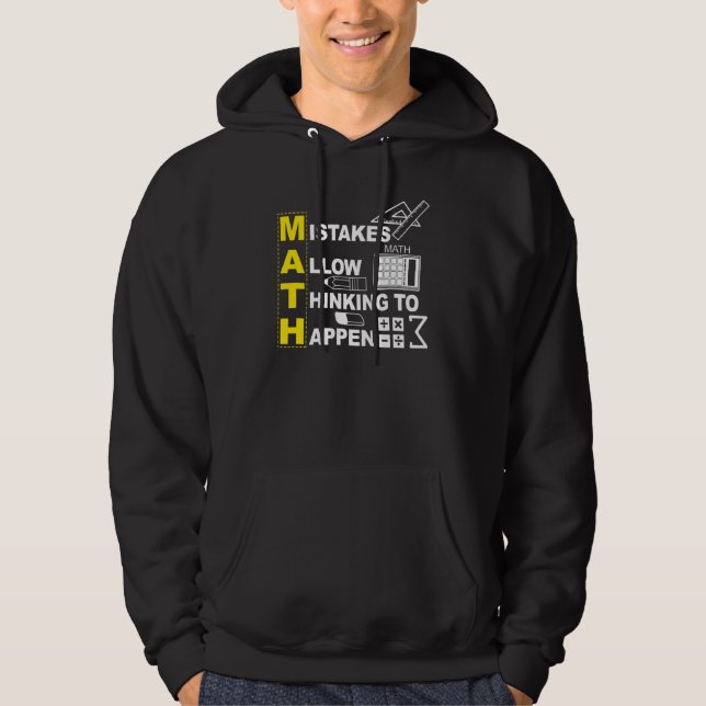 Veste À Capuche Les Erreurs Mathématiques De L'Enseignant Permette (Devant)