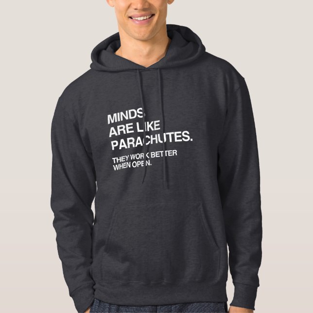 VESTE À CAPUCHE LES ESPRITS SONT COMME LES PARACHUTES (Devant)