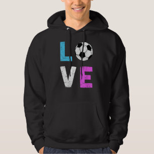 Veste À Capuche Les filles aiment le football J'aime le football C
