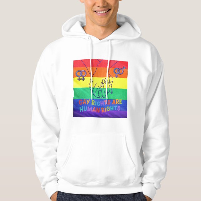 Veste À Capuche Les gays ont des droits (Devant)
