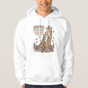 Veste À Capuche Les girafes me rendent heureux, design de chemise