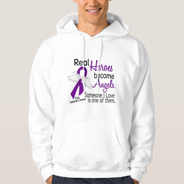 Veste À Capuche Les héros deviennent maladie d'Alzheimer d'anges (Devant)