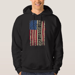 Veste À Capuche Les Hommes Meilleur Grampy Jamais Us Drapeau Améri