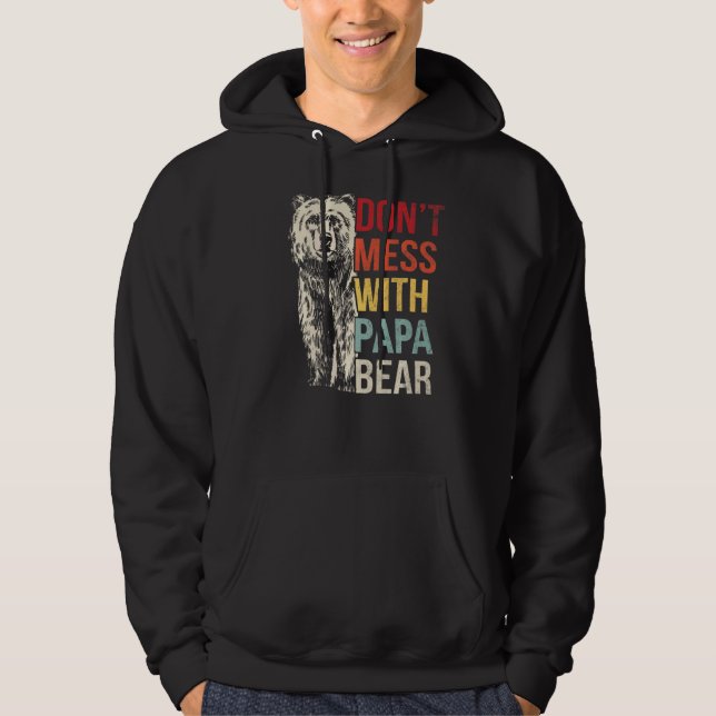 Veste À Capuche Les hommes n'ont pas de mal avec Papa Bear Fête de (Devant)