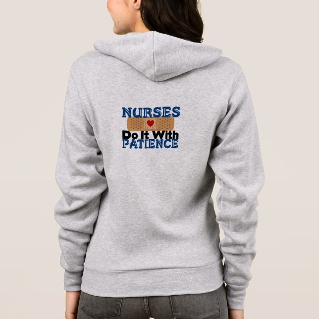 Veste À Capuche Les infirmières le font avec patience (Dos)