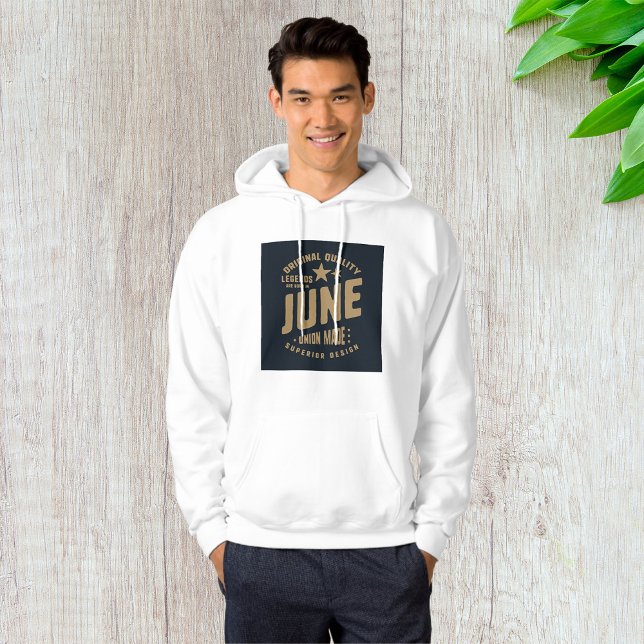 Veste À Capuche Les légendes naissent en juin Qualité originale (Créateur téléchargé)