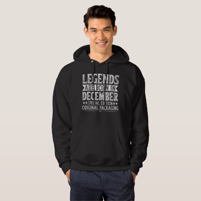 Veste À Capuche Les légendes sont nées en décembre (Devant entier)
