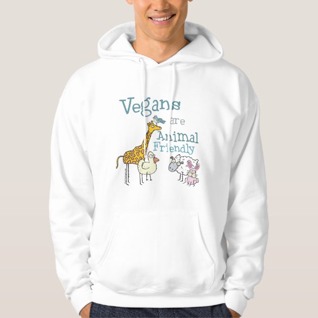 Veste À Capuche Les légumes sont amis des animaux (Devant)