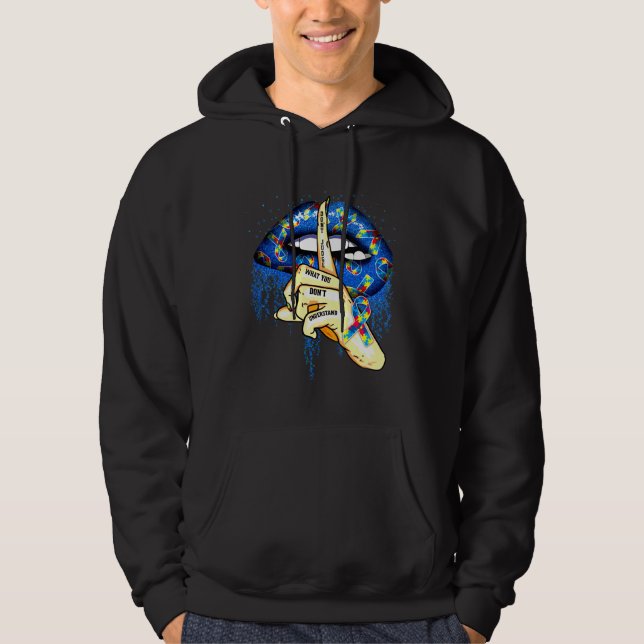 Veste À Capuche Les Lèvres De L'Autisme Ne Jugent Pas Ce Que Vous  (Devant)