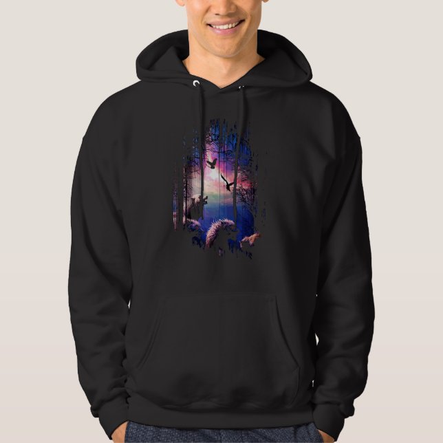 Veste À Capuche Les Loups-Occidentaux Créatures Mythiques Le Loup  (Devant)