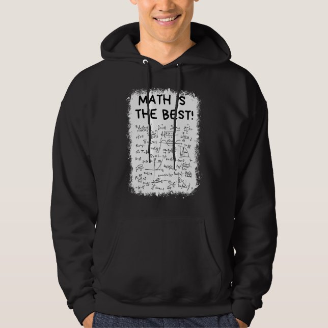 Veste À Capuche Les Maths Blanchies Est Le Meilleur Enseignant En  (Devant)
