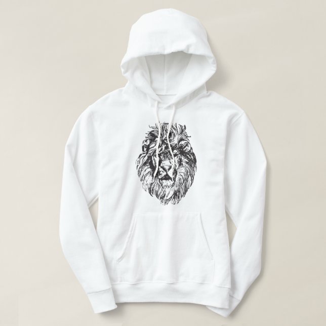Veste À Capuche Les Meilleurs Naissent en Lion (Design devant)