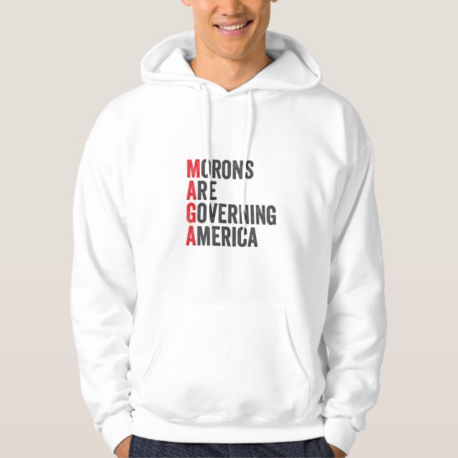Veste À Capuche Les morons dirigent l'Amérique 4 juillet (Devant)
