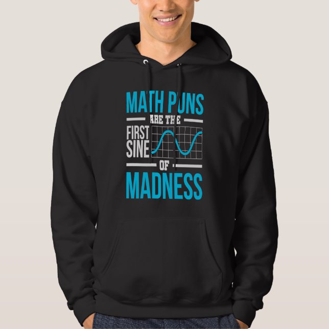 VESTE À CAPUCHE LES PUNS MATHÉMATIQUES SONT LE PREMIER SIGNE DE FO (Devant)